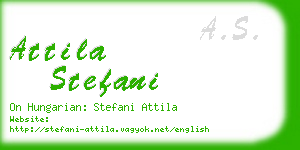 attila stefani business card